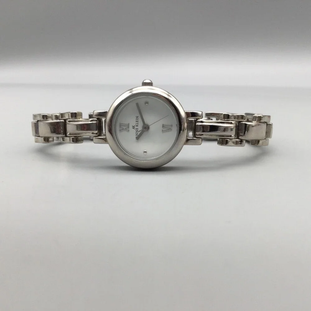 Anne Klein Womens Watch 22mm White Dial Silver Tone 10/6155 New Battery 6